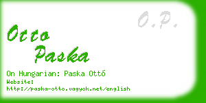 otto paska business card