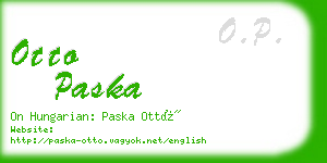 otto paska business card